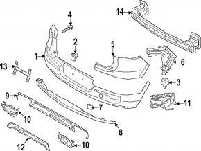 Крепление заднего бампера правое Volvo XC40 19-26