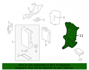 Кронштейн блоковуправления подторпедный Toyota Prius 50 21-22