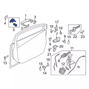 Личинка замка передней левой Ford C-max MK2 13-18