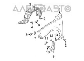 Подкрылок передний правый Mazda3 03-09