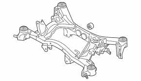 Подрамник задний Subaru Outback 20-23