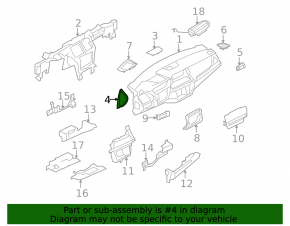Накладка передней панели боковая правая BMW X5 E70 07-13 черная