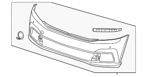 Бампер передній голий VW Passat b8 16-19 USA