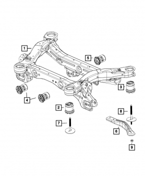 Підрамник задній Chrysler 200 15-16 FWD