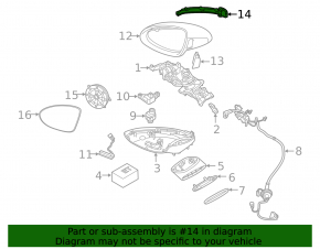 Поворотник зеркала правый Porsche Cayenne 958 15-18