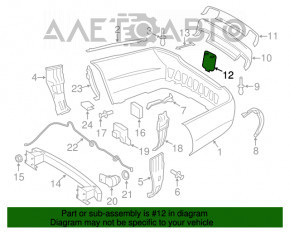 Заглушка буксировочного крюка заднего бампера Mercedes W221 07-09