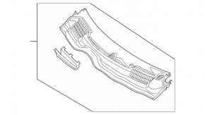 Решетка дворников пластик Mercedes Metris W447 16-23