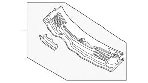 Ґрати двірників пластик Mercedes Metris W447 16-23