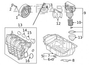 Корпус масляного фильтра Hyundai Santa FE 21-22 2.5