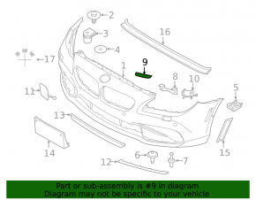 Заглушка омывателя фары левая BMW 6 F06 F12 12-19
