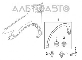 Накладка арки крыла передняя левая Mazda CX-5 17-21