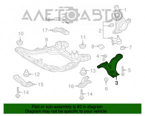 Рычаг нижний передний правый Lexus RX350 RX450h 10-15