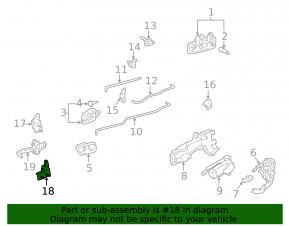 Петля двери нижняя задняя левая Lexus RX300 98-03