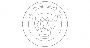 Центральный колпачок на диск Jaguar F-Pace X761 17-25 красный с хромом, 58мм