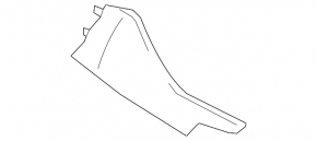 Накладка центральной консоли левая Lexus GS300 GS350 GS430 GS450h 06-09 кожа бежевая