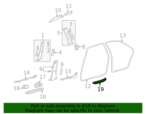 Накладка порога задняя правая внешняя Lexus IS200 IS300 99-05 черная