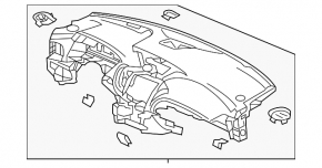 Торпедо передня панель без AIRBAG Acura MDX 14-20