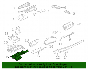 Накладка колени водителя Audi A4 B9 17-25 серая