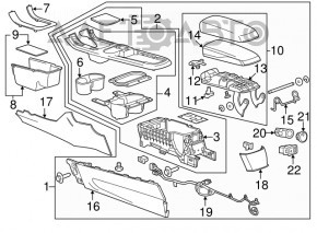 Подлокотник Chevrolet Volt 11-15 кожа, черный, под химчистку