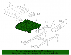 Водительское сидение VW CC 08-17 без airbag, кожа