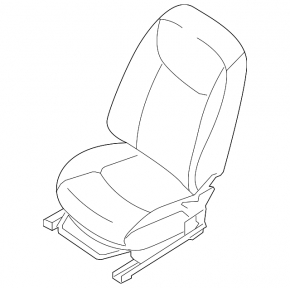 Пассажирское сидение Nissan Sentra 13-15 без airbag, механич, ткань черн