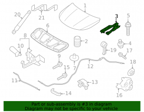 Петля капота левая Kia Sorento 21-26 HEV, PHEV