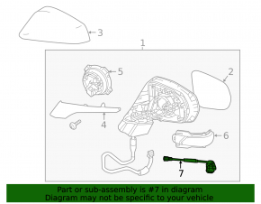 Камера бокового зеркала правая Lexus RX350 RX450h 20-22