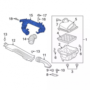 Воздуховод на впуск Ford Bronco Sport 21-26 1.5T