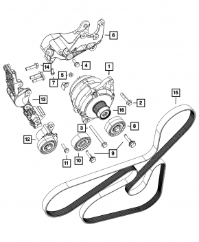 Генератор Chrysler 200 11-13 2.4
