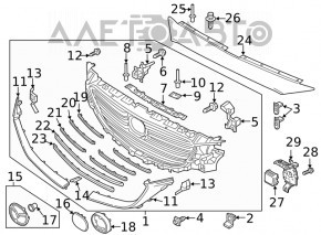 Эмблема решетки радиатора Mazda CX-5 17-25 под радар, тычка