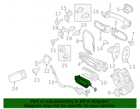 Ручка двери внутренняя передняя левая VW Jetta 11-18 USA