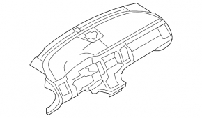 Торпедо передняя панель без AIRBAG Ford Flex 09-12 черн