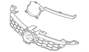 Решітка радіатора grill Mazda CX-7 10-12