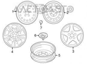 Гайка колесная d21 M12x1.5 Mitsubishi Galant 04-12 под железку