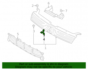 Эмблема решетки радиатора grill Mitsubishi Outlander 14-14 ES, GT, SE
