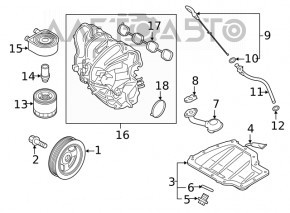 Поддон масляный Hyundai Elantra AD 17-20 1.6T
