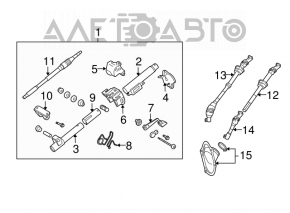 Рулевой карданчик нижний Lexus IS250 IS300 IS350 06-12 RWD