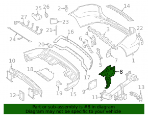 Кронштейн заднего бампера левый Mercedes W166 ML 12-15