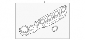 Коллектор впускной левый BMW X5 F15 14-18 4.4T AWD