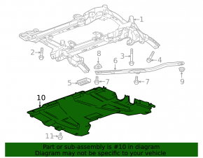 Защита двигателя Cadillac ATS 13- rwd