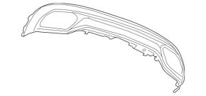 Губа заднего бампера Mercedes C-class W205 300/350e 15-18 AMG pkg, под парктроники
