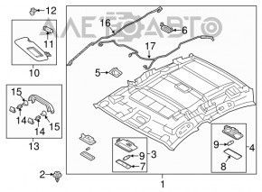Ручка потолка задняя левая Mazda CX-5 13-16 серая