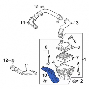 Воздуховод на фильтр Ford Ecosport 18-22 1.0T, 2.0