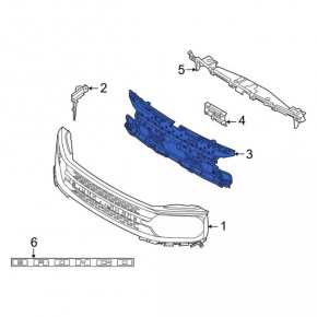 Опора решетки радиатора grill Ford Bronco Sport 21-26 тип 1