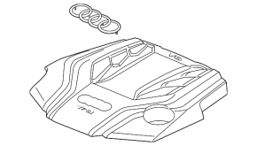 Накладка двигателя Audi A6 C8 19-20 3.0T