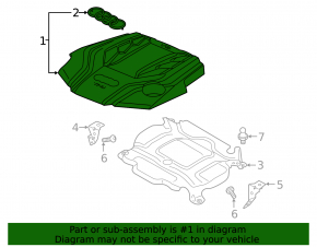 Накладка двигателя Audi A6 C8 19-20 3.0T