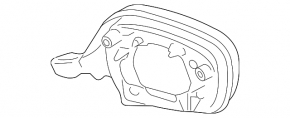 Корпус зеркального элемента левый BMW X3 F25 15-17 без BSM, Shadow-Line