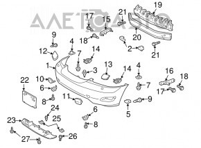 Клипса крепление фары нижняя левая Lexus RX300 RX330 RX350 RX400h 04-09