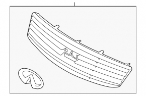 Решетка радиатора grill Infiniti G35 4d 06-09