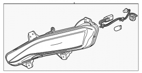 Поворотник правый Chevrolet Malibu 19-25 с LED DRL